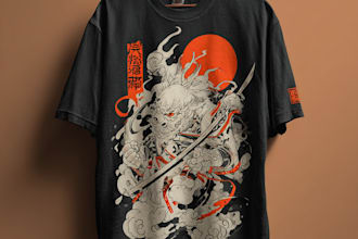 make a japanese t shirt design
