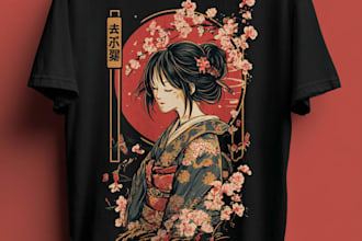 have a japanese t shirt illustration