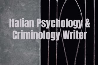 write italian psychology and criminology content