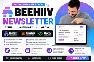 setup beehiiv newsletter automation beehiiv website substack newsletter beehiive