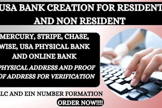 usa bank creation for non USA llc owner, setup wise, mercury and stripe bank