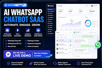 develop ai customer support chatbot for whatsapp business cloud API saas app