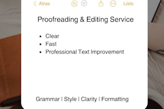 proofread, edit and improve your text