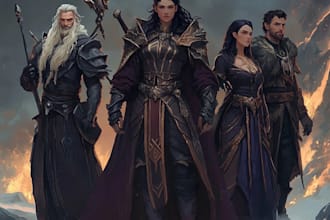 design character art for you in star wars, video games, or fantasy