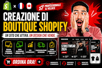 creo il tuo negozio shopify professionale per vendere prodotti online in italia