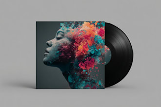 design album cover or music cover artwork