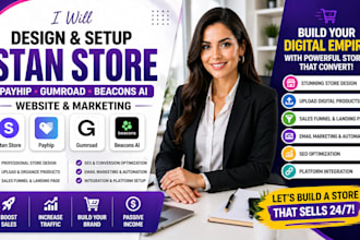design stan store payhip web gumroad web beacons ai website stan store marketing