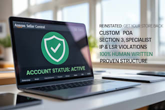 write a custom amazon appeal letter and plan of action for reinstatement
