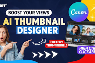 design eye catching ai youtube thumbnails