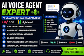 build ai voice agent, ai calling bot, n8n ghl ai receptionist automation