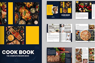 design cookbook, recipe book design, ebook, workbook formatting kdp book