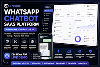 create whatsapp ai agent saas for leads booking payments and support web app