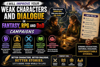 improve your weak characters and dialogue in fantasy rpg and dnd campaigns