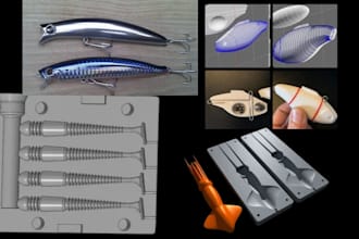 design and model custom mold fishing lure design 3d printed mold scanning to cad