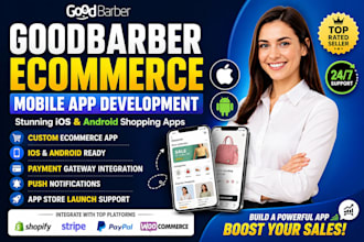 develop goodbarber ecommerce mobile app for ios android