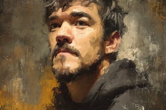 digital portrait painting, oil painting style , portrait