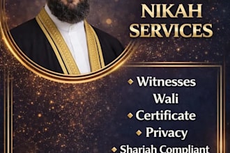 perform online nikah with witnesses, wali, nikah certificate via zoom
