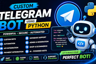 a custom telegram bot with python