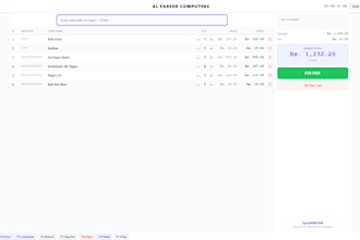 develop a complete pos point of sale system with inventory and bill management