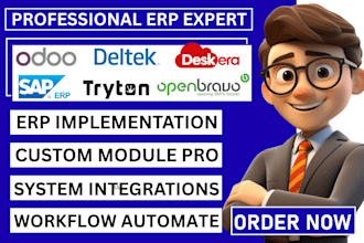 setup odoo erp openbravo sap tryton deskera erp deltek erp system development