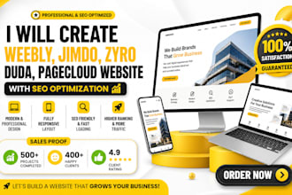 create weebly jimdo zyro duda pagecloud website with SEO optimization