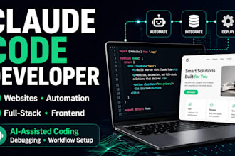 do claude code development, websites, automation, full stack, frontend