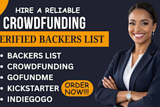 generate verified crowdfunding backers list for kickstarter indiegogo gofundme