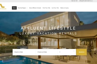 build a luxury villa rental or airbnb style booking website