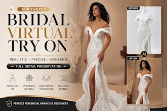 create ai bridal virtual try on with realistic dress details