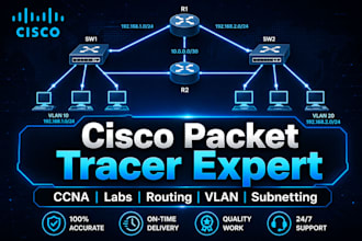 do cisco packet tracer, networking task, routing and switching topology