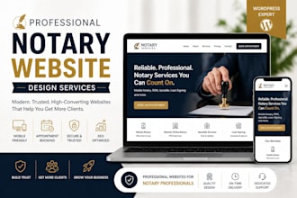 design a high converting notary website mobile notary, ron and apostille service