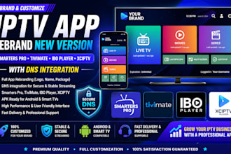 rebrand new version smarter pro, tivimate player, ibo player, xciptv with dns