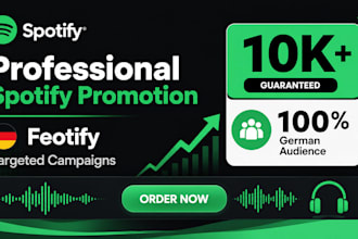 do professional german spotify promotion with targeted campaign