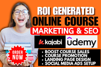 udemy online course promotion thinkific course marketing kajabi sales funnel SEO