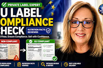 check food label packaging for eu regulation compliance and nutrition facts