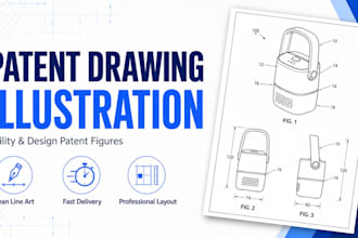 make patent drawing, instruction manual, assembly instructions, design patent