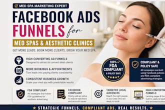 setup fda compliant med spa facebook ads funnel,  med spa leads