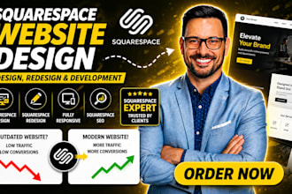 design squarespace website, redesign squarespace website seo landing page