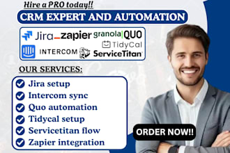 do jira intercom quo granola tidycal automation servicetitan zapier integration