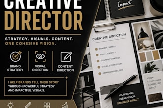 be your creative director for visual strategy brand design and content
