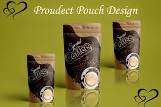 design product packaging box label and pouch for ecommerce store using ai