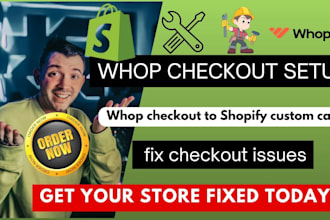 connect whop checkout to shopify custom cart and fix checkout issues fix bugs