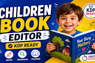 edit and proofread your children book for amazon KDP