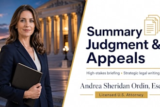 draft your summary judgment motion or appeal brief as a US litigation attorney