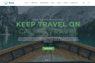 design travel agency website, tour booking website, hotel booking website