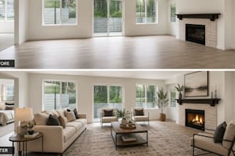 create virtual staging for real estate and property listings