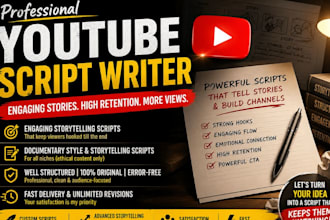 write engaging youtube storytelling scripts for high retention