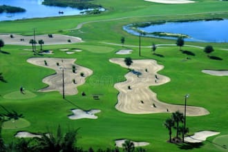 design realistic 3d golf course with high quality rendering