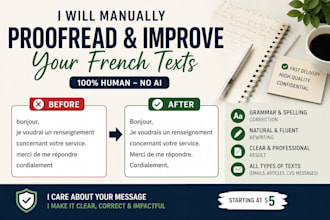 manually proofread and improve your french texts