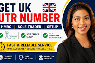 get UK utr number, sole trader setup,  hmrc and self assessment registration